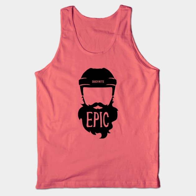 Epic Hockey Beard Tank Top by SaucyMittsHockey